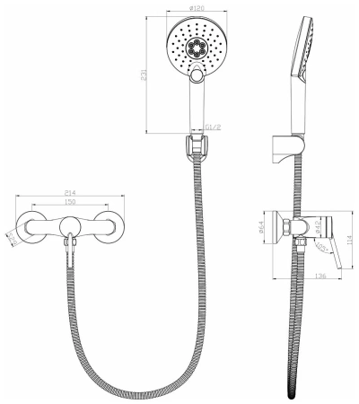 Смеситель для душа Lemark Minima (LM3803C)